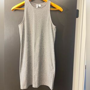 Divided L grey slip dress